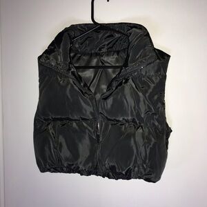 Shein small black zip up vest